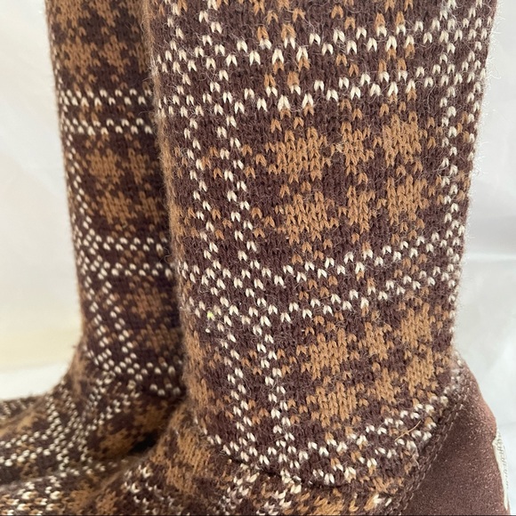 Ugg Australia Jester Plaid Carly Knit Tall Boots Size 7 - Picture 6 of 13